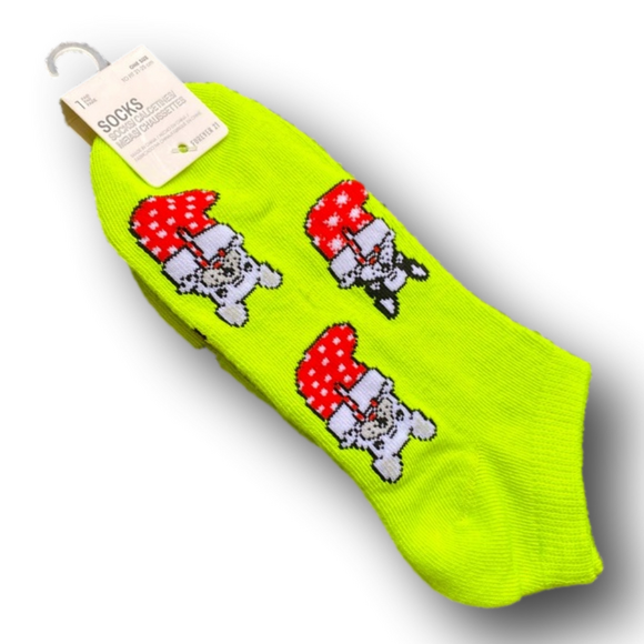 3/$15 French Bulldogs In Christmas Stockings Funny Novelty Ankle Socks - NWT - Picture 3 of 3